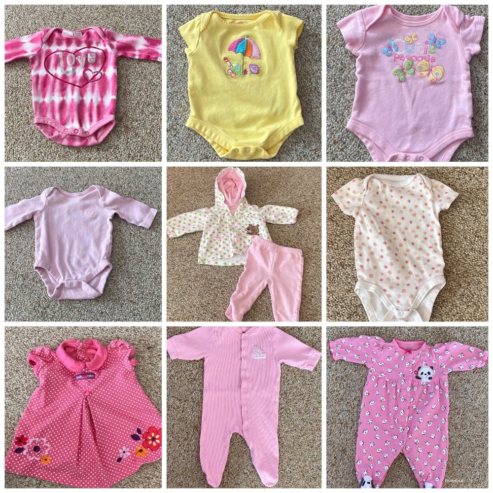 0-3M Onesie and Pajama Bundle